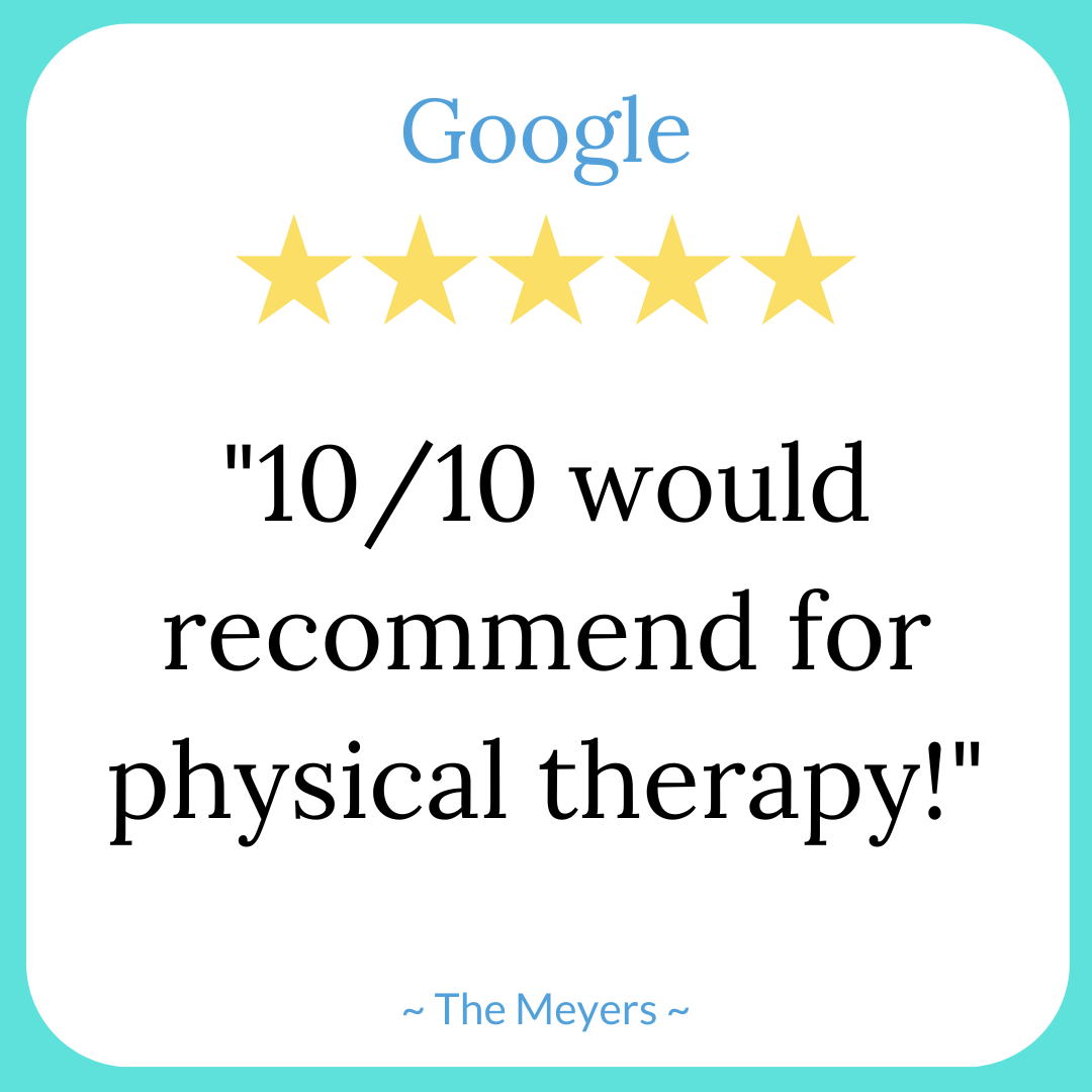 Google review about pediatric physical therapy. 